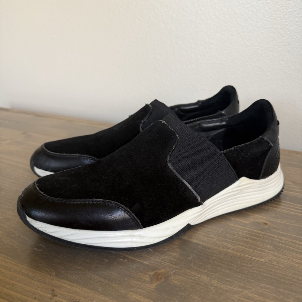 Badgley Mischka Men's 8 Black Comfort‎ Slip On Sneakers Tennis Shoes